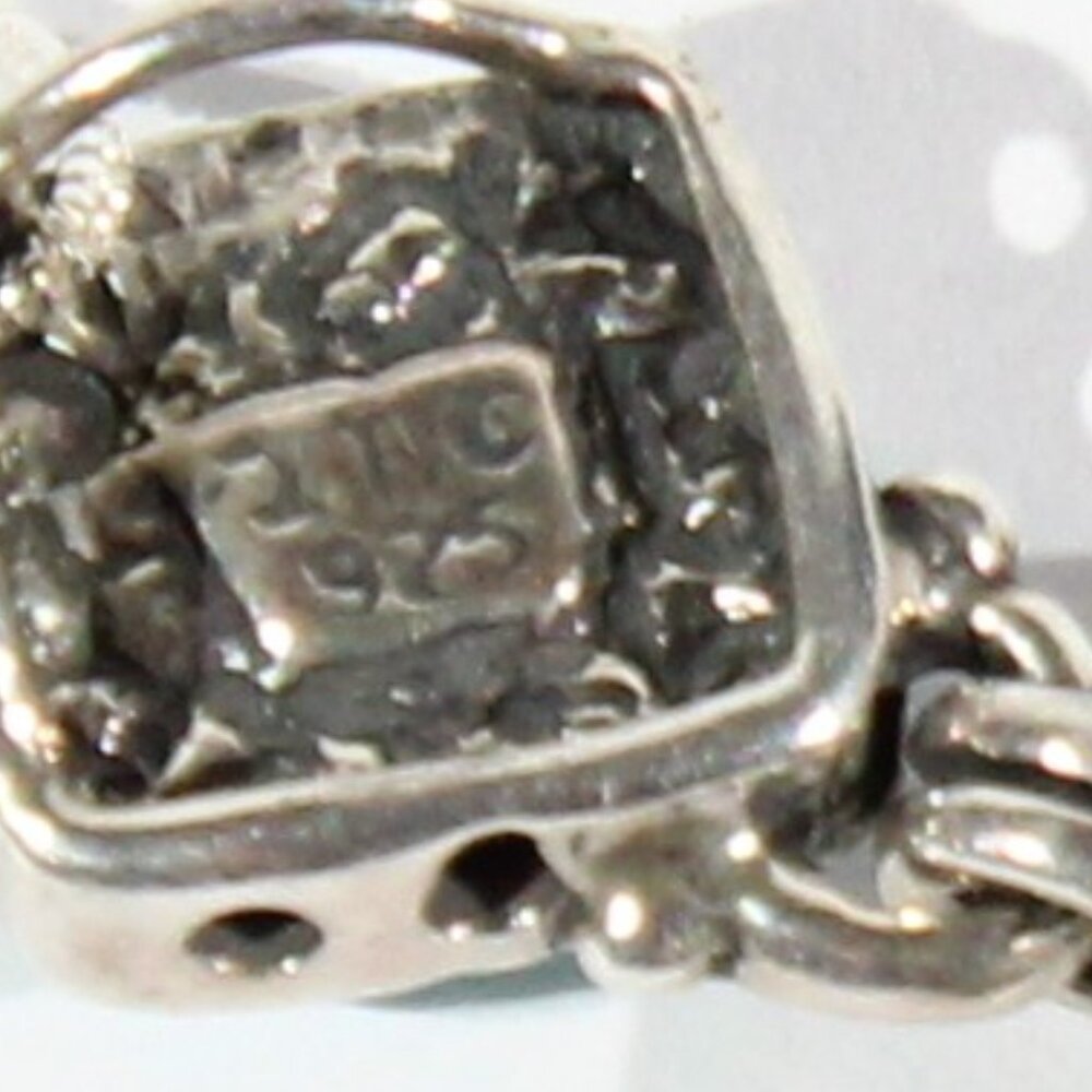 VTG Sterling Silver Turquoise, Lapis & Coral Pendant & Sterling Silver Necklace - Picture 7 of 9